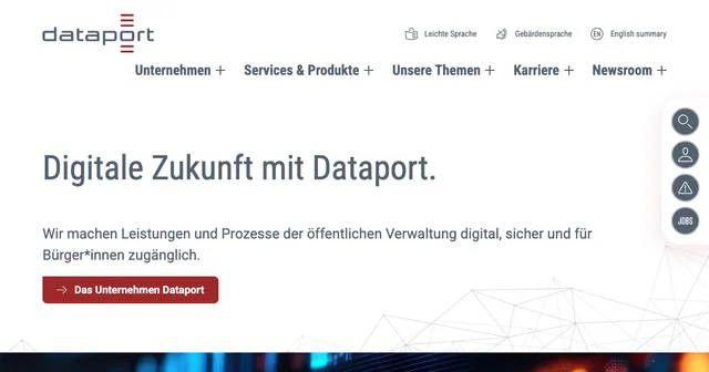 Startseite von Dataport
