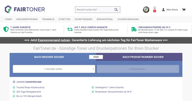 Startseite von FairToner