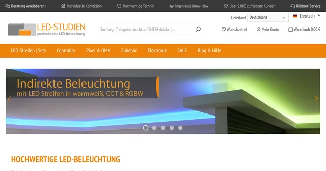 Startseite von LED-Studien